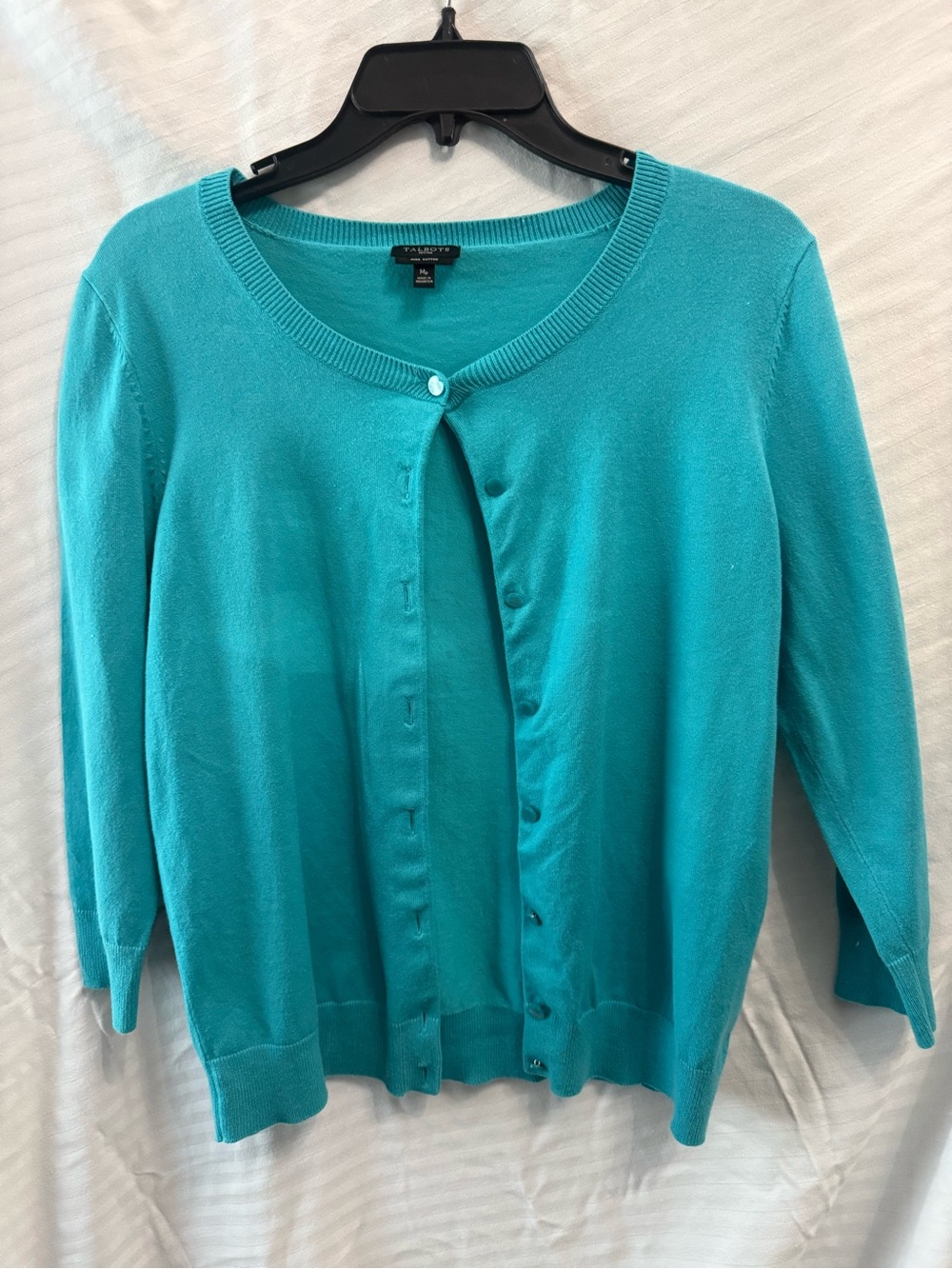 Talbots Teal Button-Front Women's Cardigan